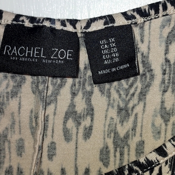 Rachel Zoe Asymmetrical Black and Tan Dress - Picture 2 of 4